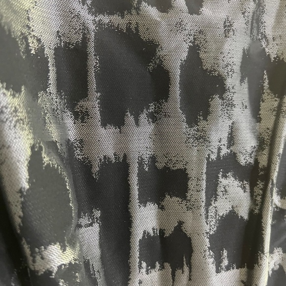 MICHAEL KORS BLACK GREY METALLIC MIDI DRESS BELTED EVENING DRESS A-LINE DRESS  2 - Picture 16 of 17